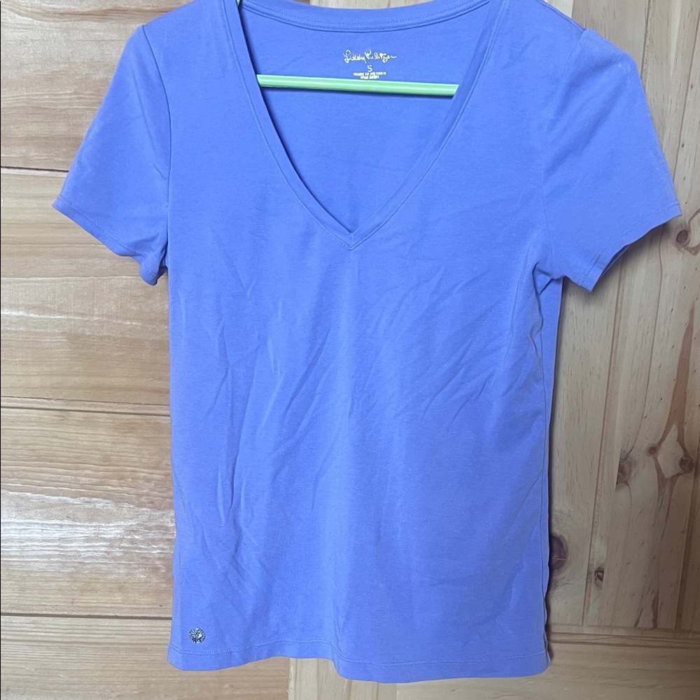 Lilly Pulitzer Purple V-Neck Tee